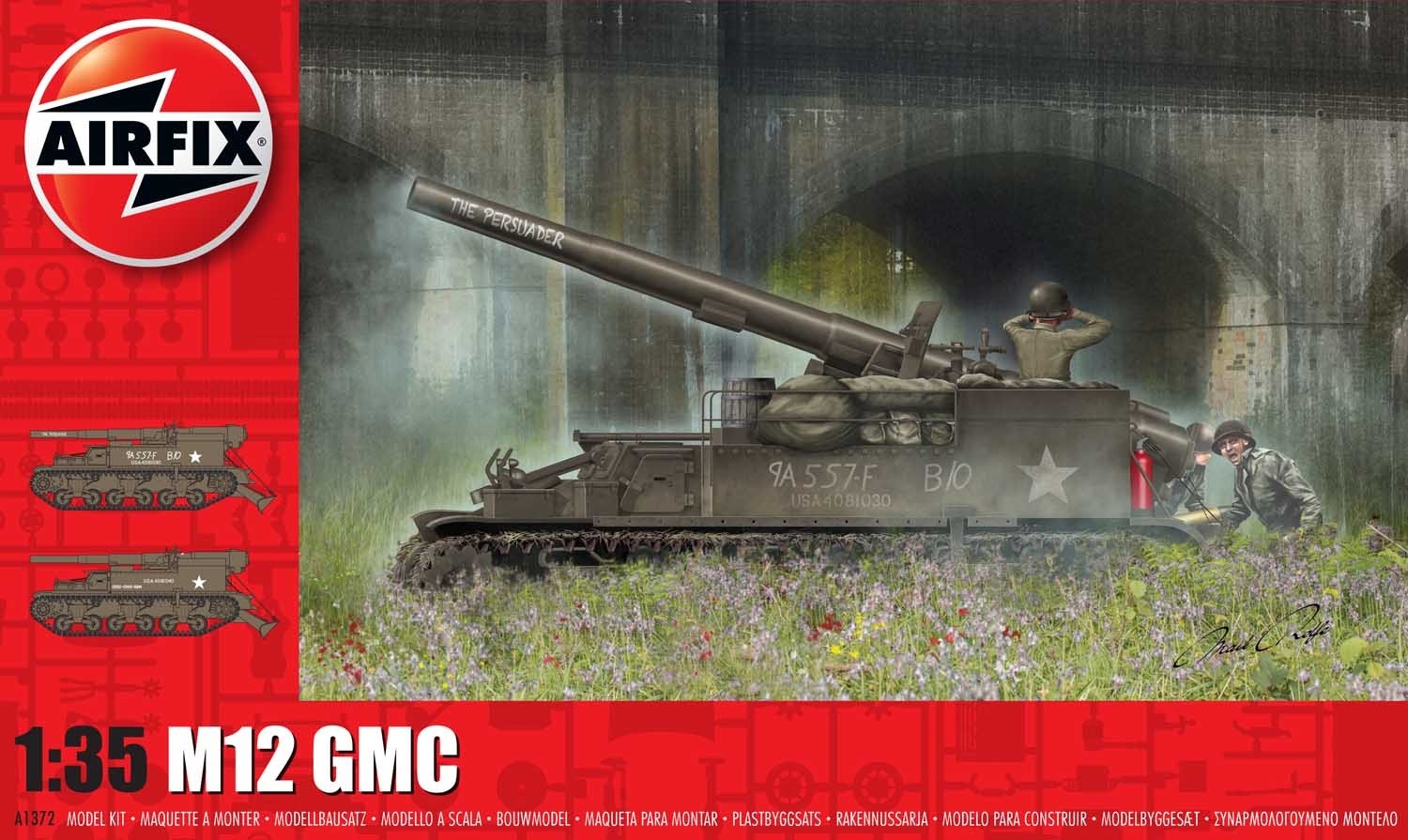 1/35 Plastikový model - tank A1372 - M12 GMC