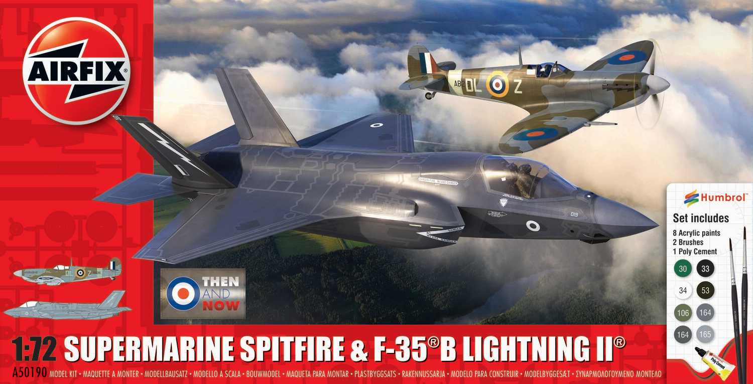 Gift Set letadlo - 'Then and Now' Spitfire Mk.Vc & F-35B Lightning II (1:72)