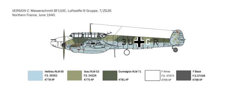 Bf-110 C3/C4 Zerstörer (Italeri 1:72)