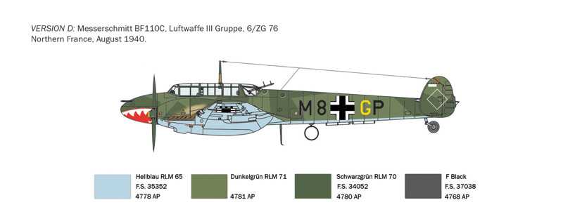 Bf-110 C3/C4 Zerstörer (Italeri 1:72)