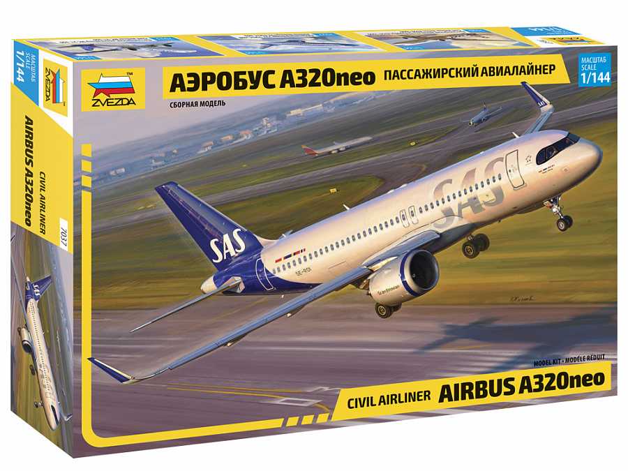 1/144 Model Kit letadlo 7037 - Airbus A320 NEO 