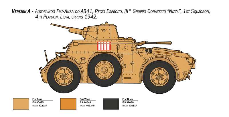 Fiat AB 41 with Bersaglieri Italian Infantry (Italeri 1:35)