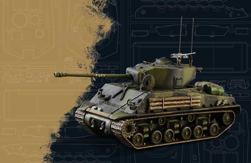 M4A3E8 Sherman "Fury" (Italeri 1:56)