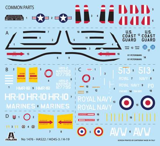 Vrtulník HAS22 / HO4S-3 / H-19 (Italeri 1:72)
