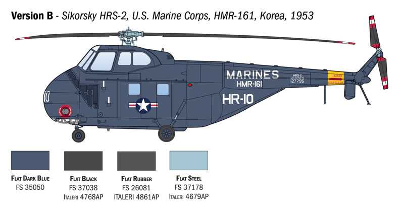 Vrtulník HAS22 / HO4S-3 / H-19 (Italeri 1:72)