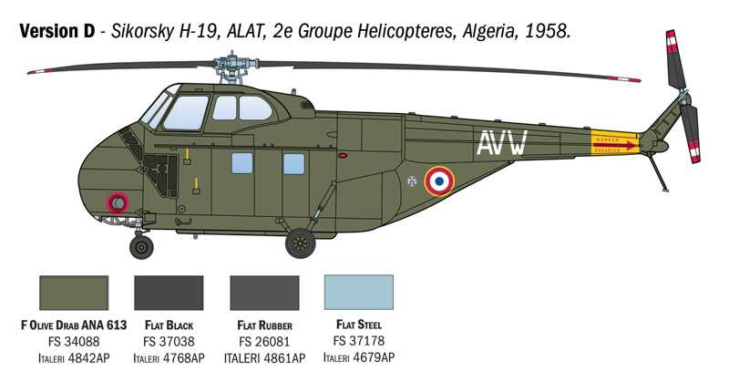 Vrtulník HAS22 / HO4S-3 / H-19 (Italeri 1:72)