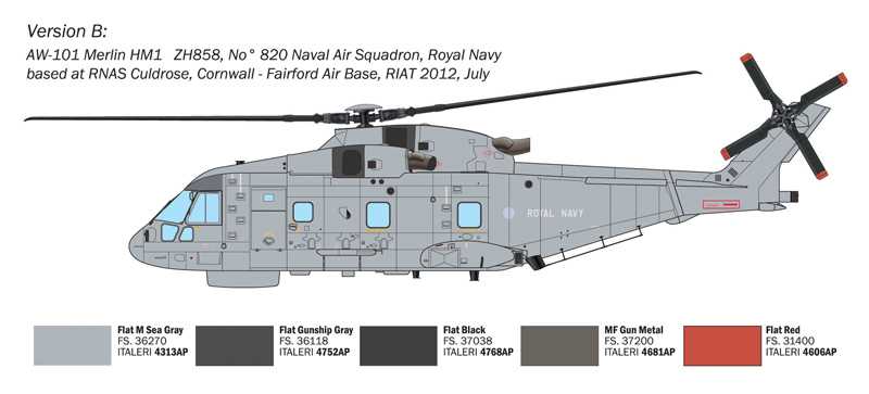 Vrtulník AW-101 Merlin HM.1 (1:72)