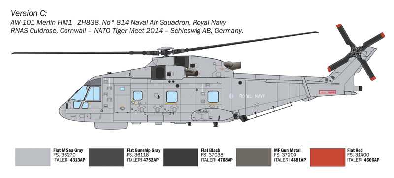 Vrtulník AW-101 Merlin HM.1 (1:72)
