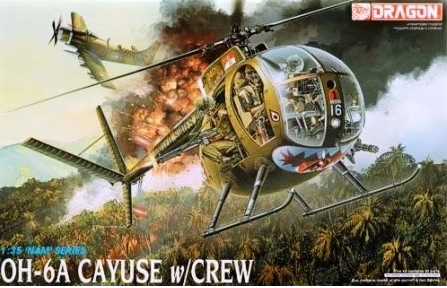 Vrtulník OH-6A CAYUSE w/CREW (Dragon 1:35)