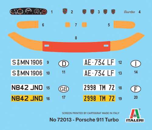 Set Porsche 911 (Italeri 1:24)