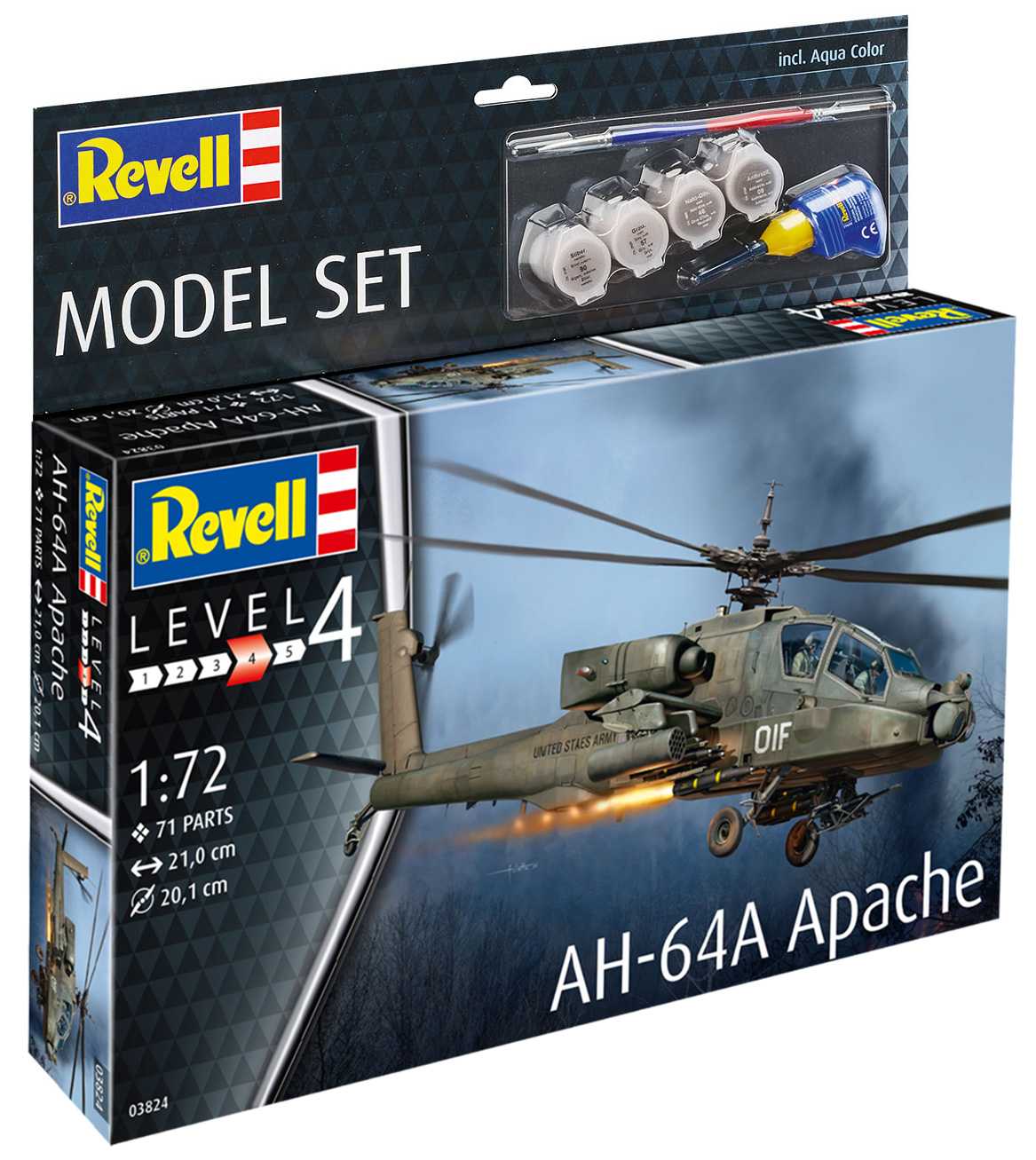 Set Vrtulníku AH-64A Apache (Revell 1:72)