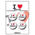 Placka set - I LOVE... 4x38mm