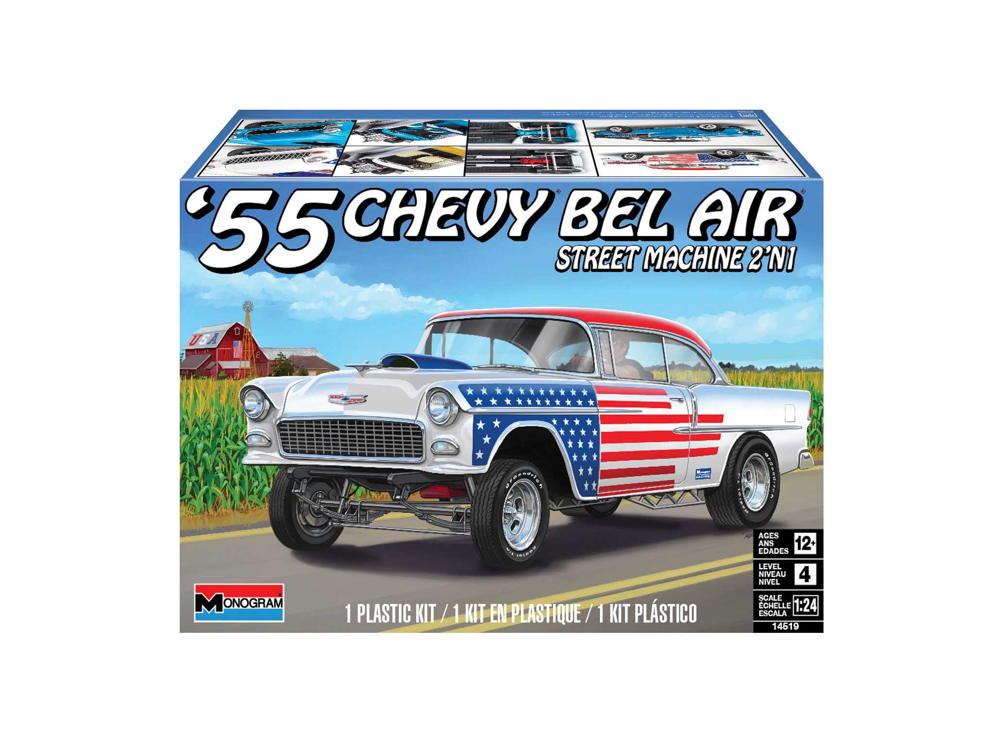 Auto ’55 Chevy Bel Air “Street Machine” (MONOGRAM 1:24)