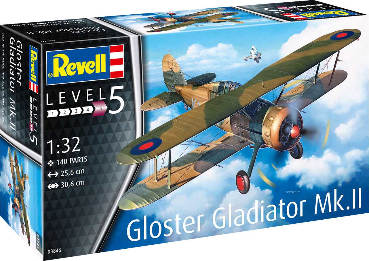 1/32 Plastikový model - letadlo 03846 - Gloster Gladiator Mk. II