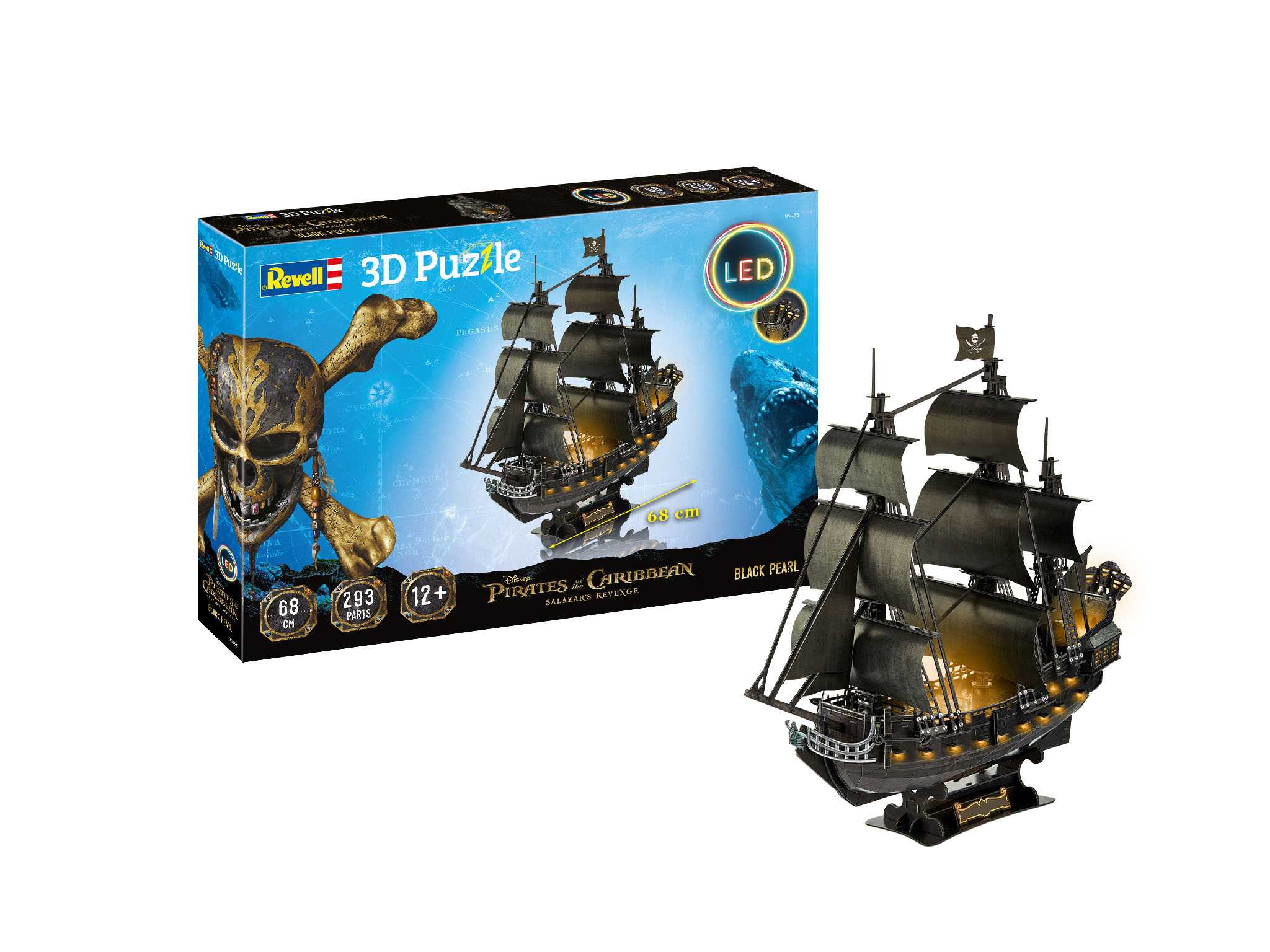 3D Puzzle REVELL 00155 - Black Pearl (LED Edition)