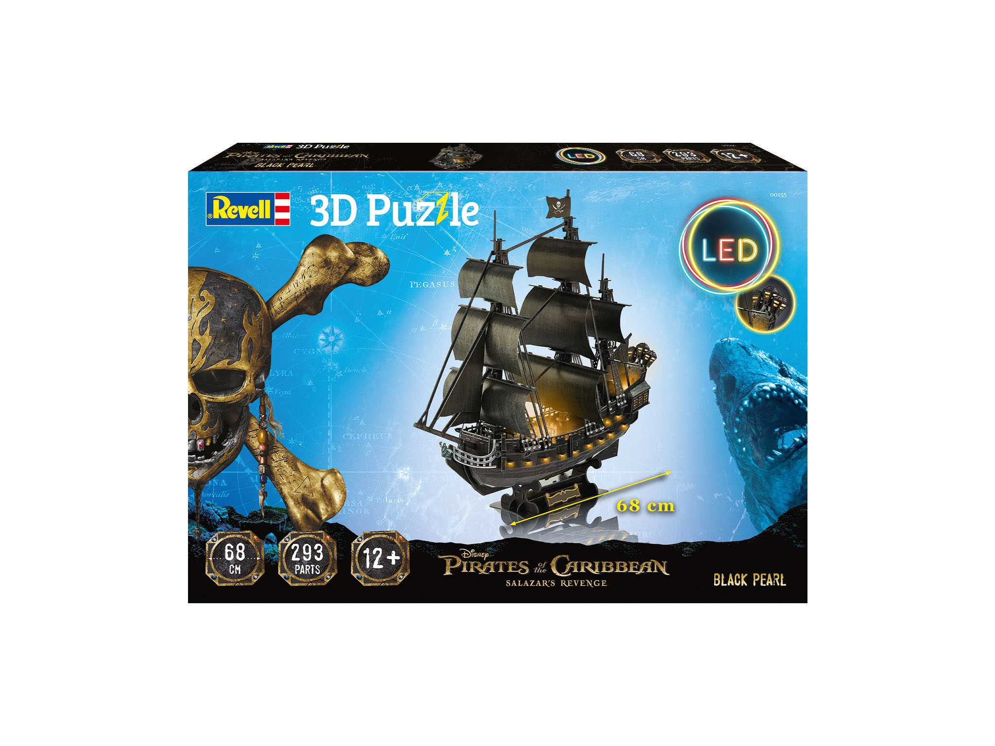 3D Puzzle REVELL 00155 - Black Pearl (LED Edition)