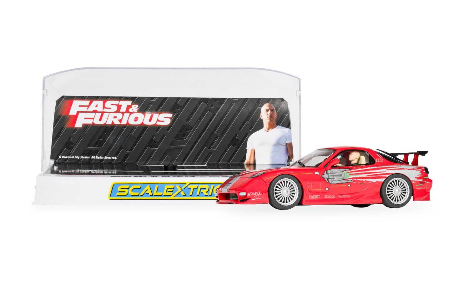 Autíčko Film & TV SCALEXTRIC C4592 - The Fast And The Furious - Mazda RX7 - Dom Turetto (1:32)