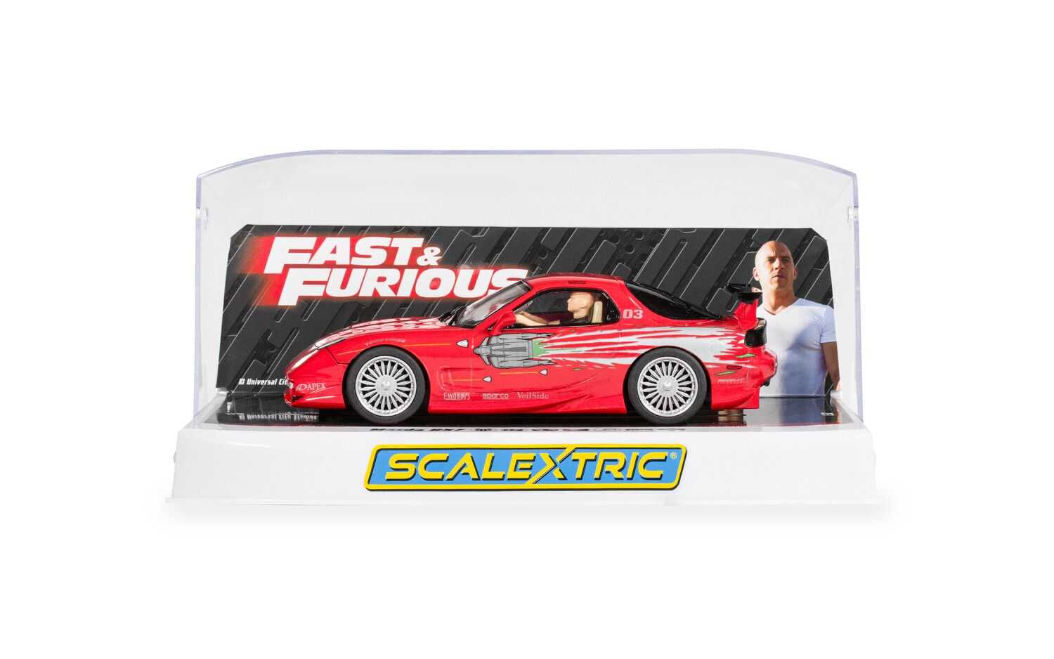 Autíčko Film & TV SCALEXTRIC C4592 - The Fast And The Furious - Mazda RX7 - Dom Turetto (1:32)