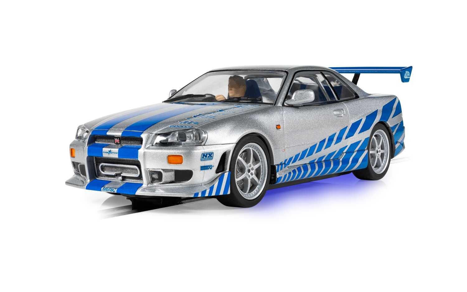 Autíčko Film & TV SCALEXTRIC C4674 - Nissan R34 Skyline - 2Fast 2Furious (1:32)
