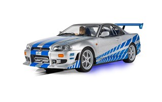 Autíčko Film & TV SCALEXTRIC C4674 - Nissan R34 Skyline - 2Fast 2Furious (1:32)