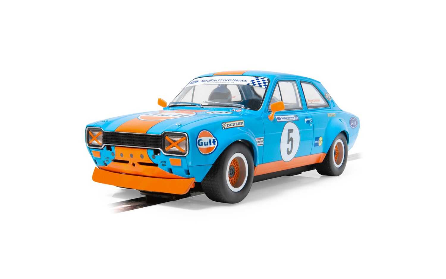 Autíčko Gulf SCALEXTRIC C4530 - Ford Escort MK1 - Wayne Crabtree Modified Fords 2023 (1:32) 28-C4530
