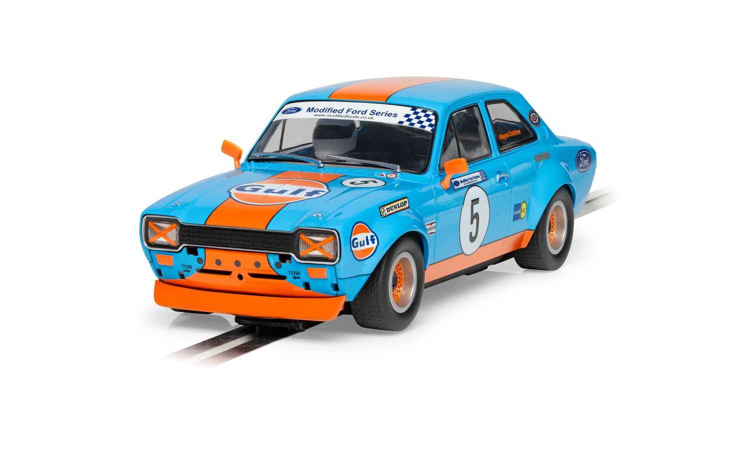 Autíčko Gulf SCALEXTRIC C4530 - Ford Escort MK1 – Wayne Crabtree Modified Fords 2023 (1:32)