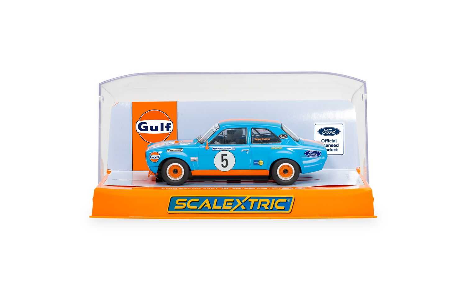 Autíčko Gulf SCALEXTRIC C4530 - Ford Escort MK1 – Wayne Crabtree Modified Fords 2023 (1:32)