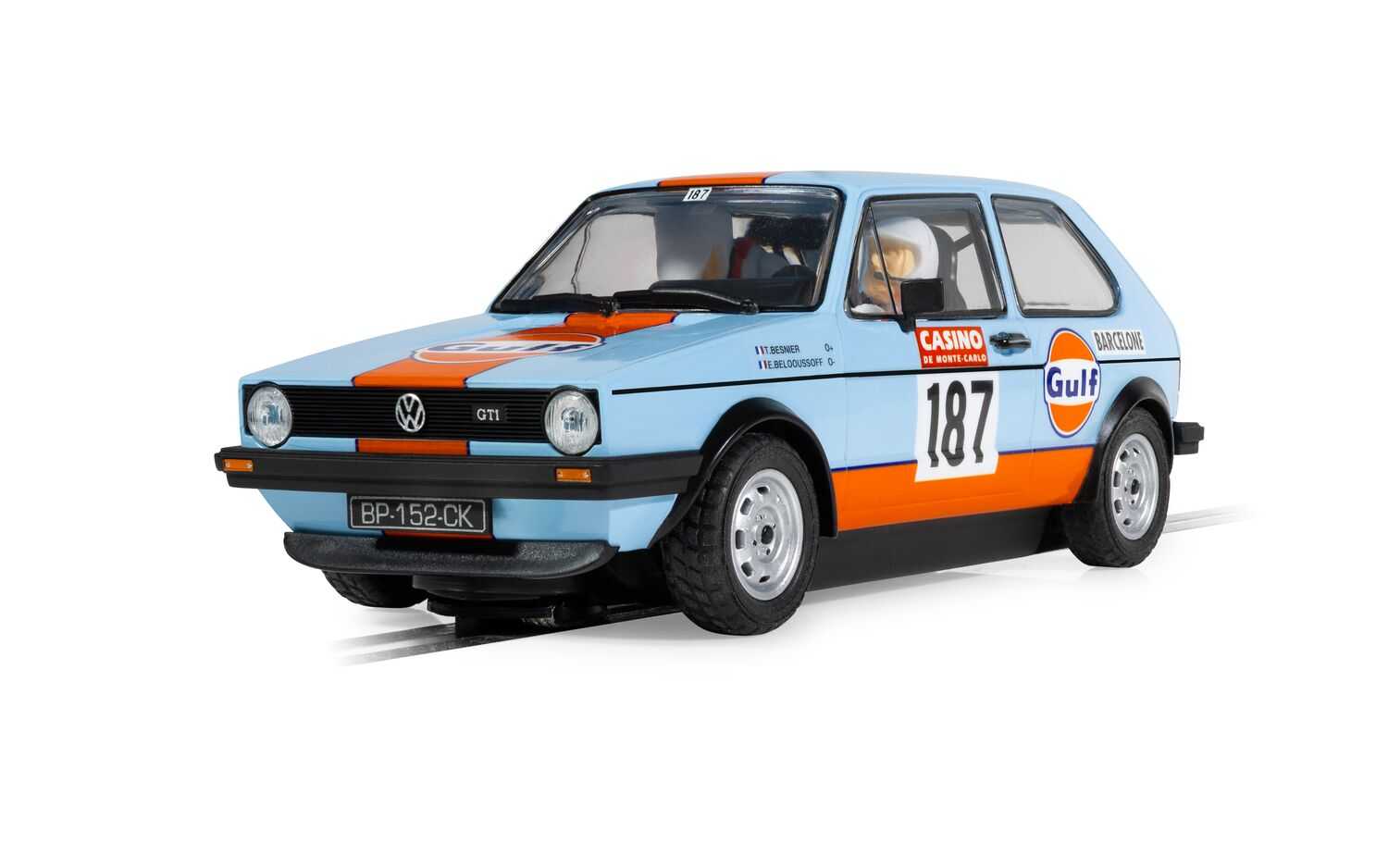 Autíčko Gulf SCALEXTRIC C4609 - Volkswagen Golf Gti (1:32)