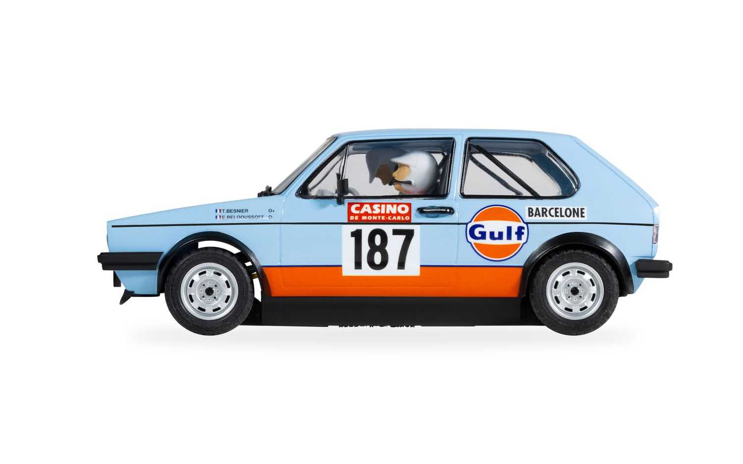 Autíčko Gulf SCALEXTRIC C4609 - Volkswagen Golf Gti (1:32)