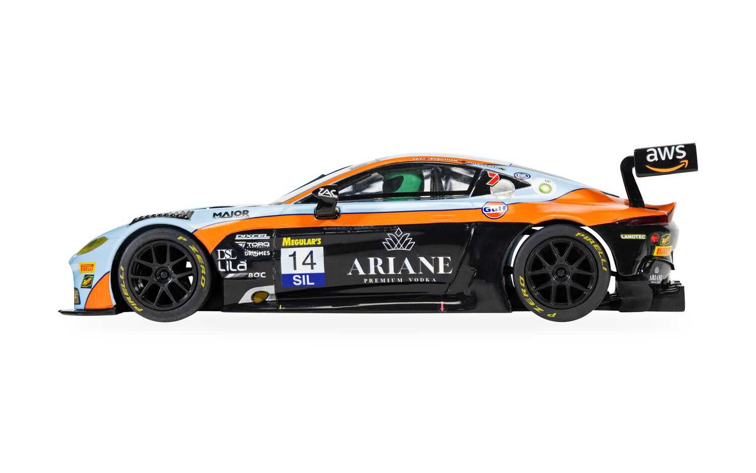 Autíčko Gulf SCALEXTRIC C4655 - Aston Martin GT3 Vantage - Bathurst 2025 (1:32)