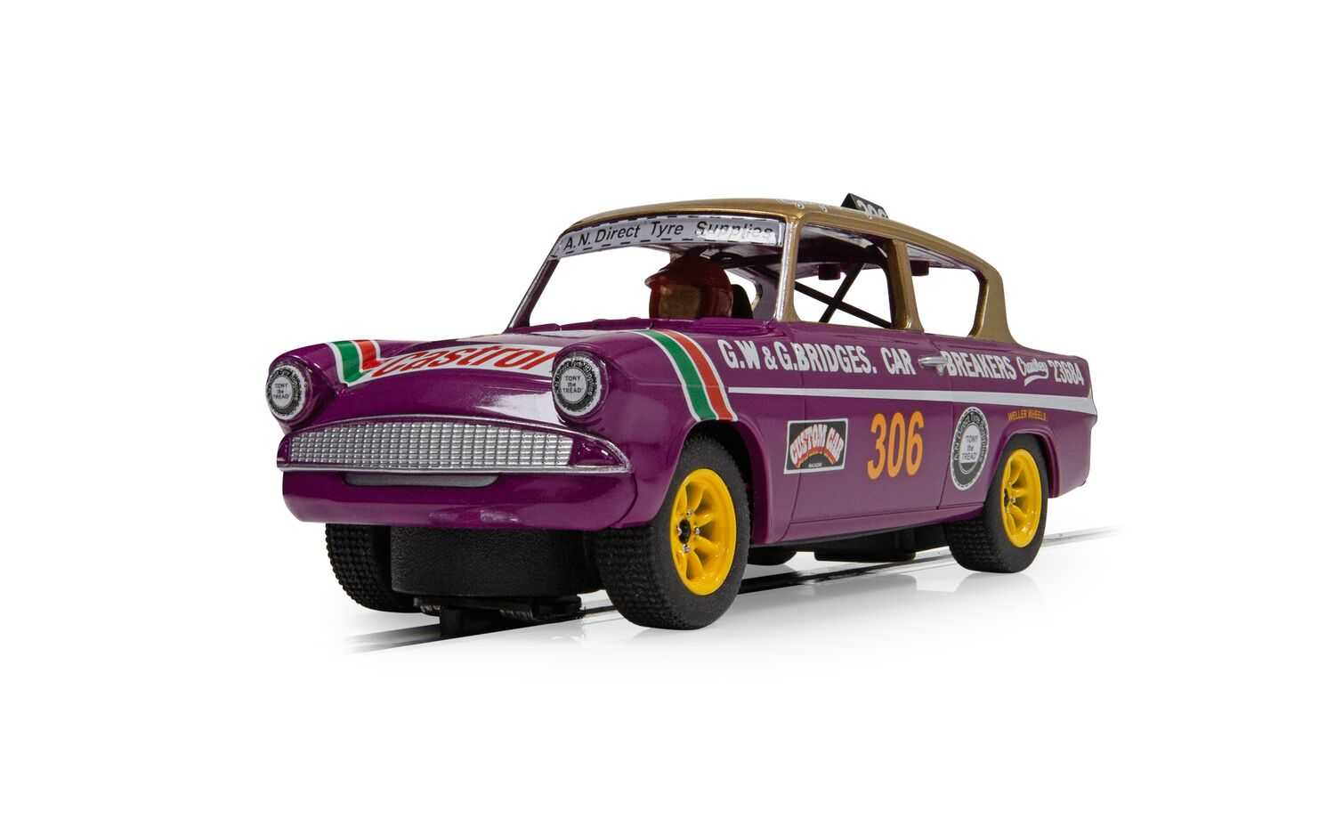 Autíčko Touring SCALEXTRIC C4584 - Ford Anglia 105e George Polley 306 (1:32) 28-C4584