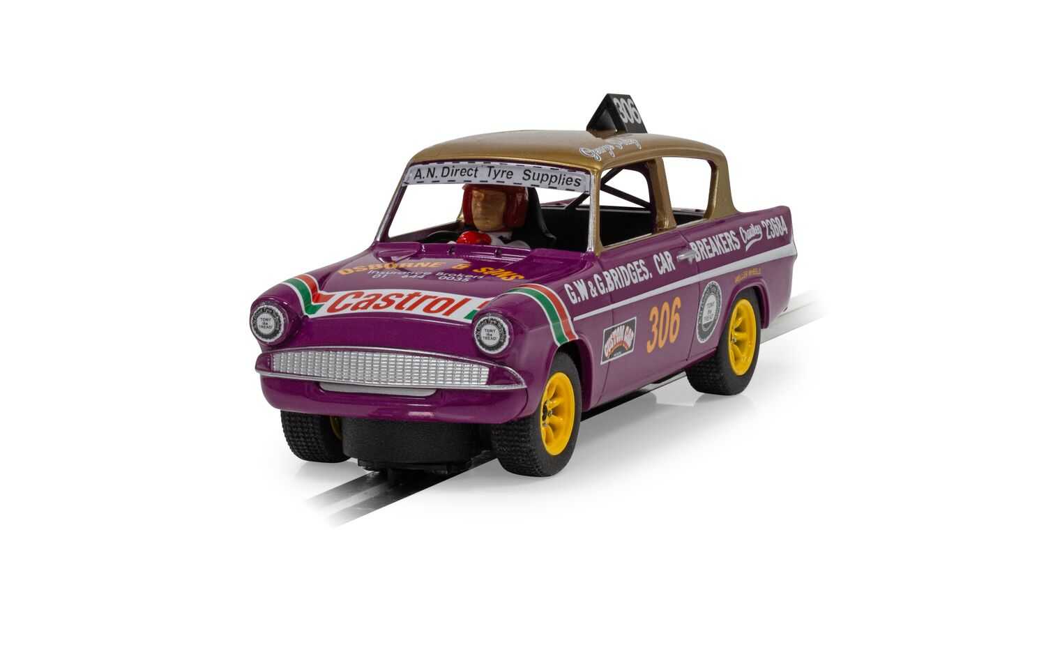 Autíčko Touring SCALEXTRIC C4584 - Ford Anglia 105e George Polley 306 (1:32)