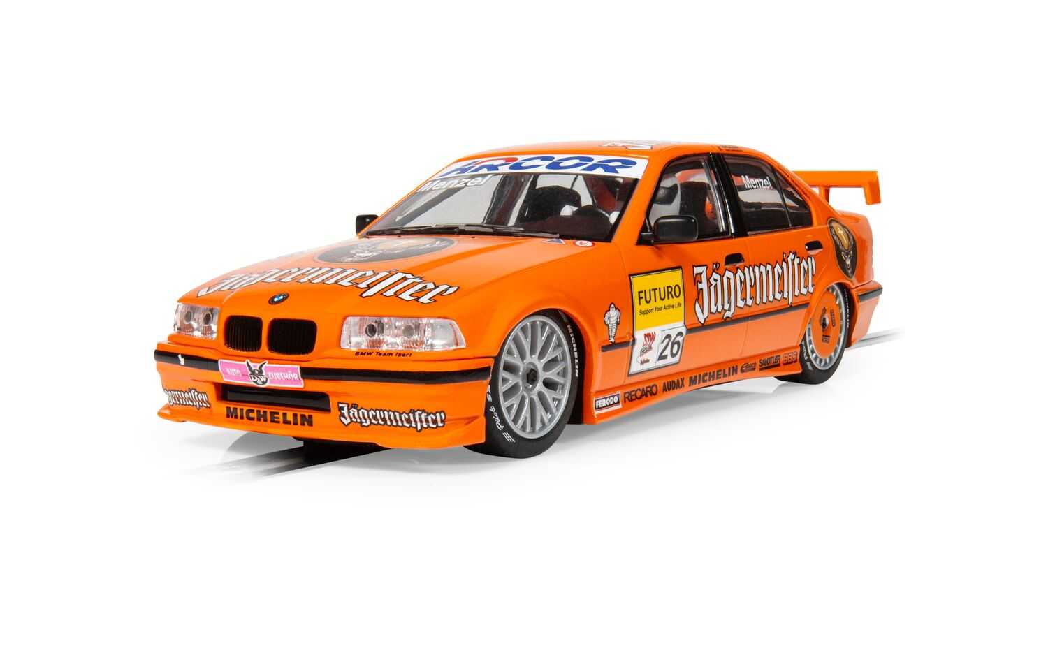 Autíčko Touring SCALEXTRIC C4624 - BMW E36 320i - STW 1996 - Jagermeister (1:32) 28-C4624