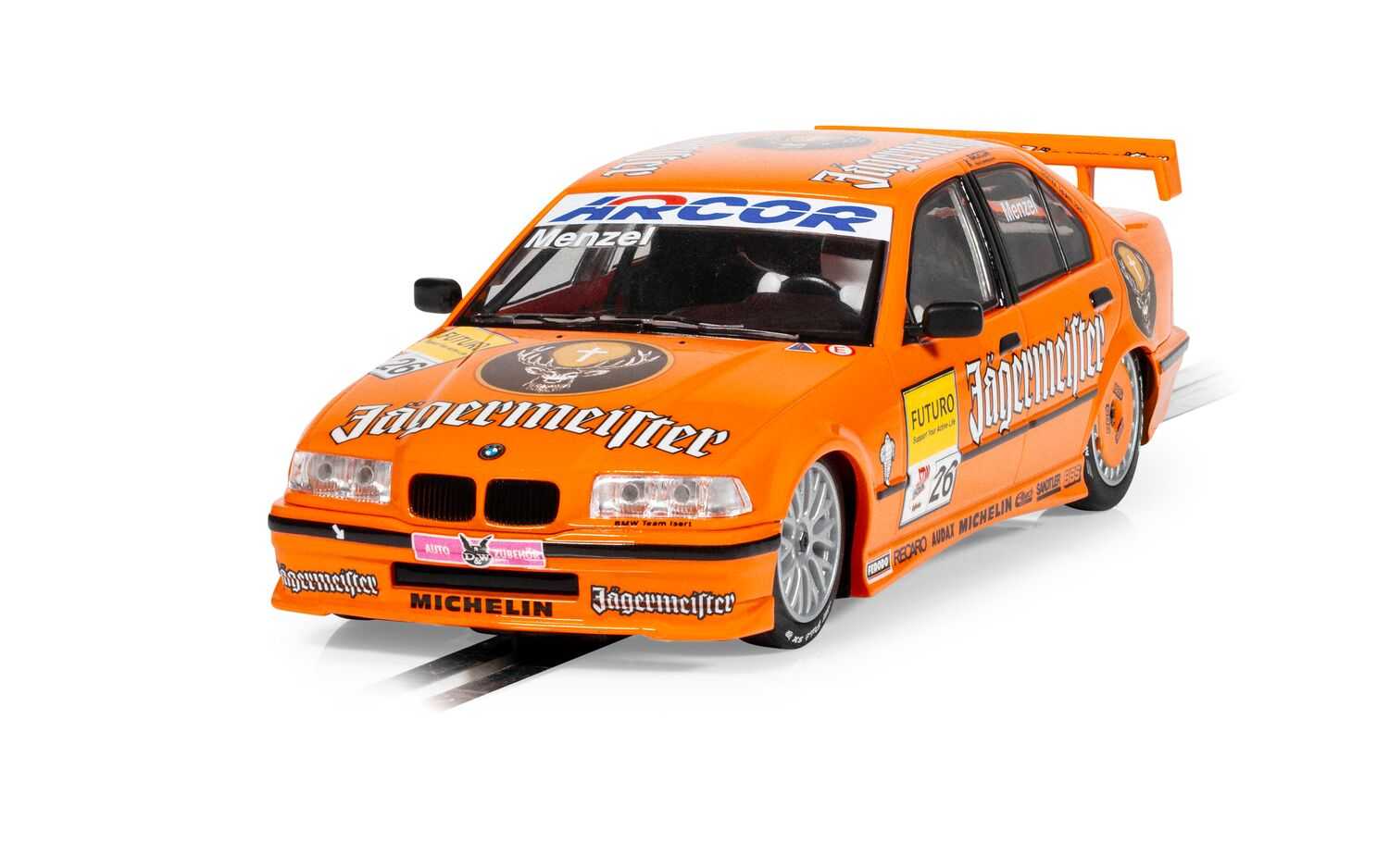 Autíčko Touring SCALEXTRIC C4624 - BMW E36 320i - STW 1996 - Jagermeister (1:32)