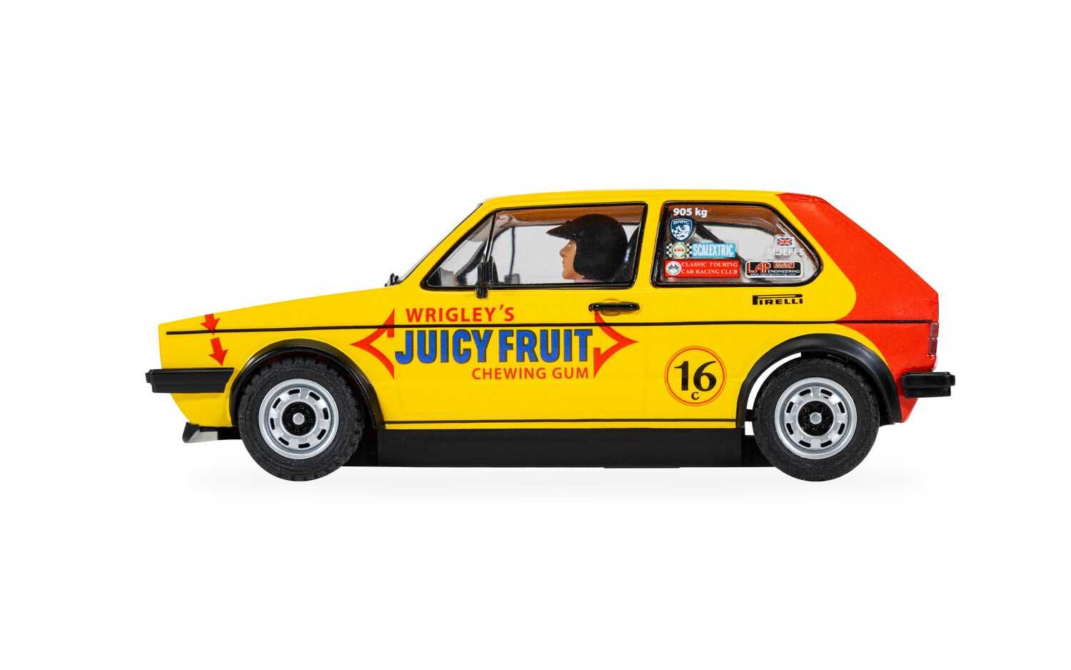 Autíčko Touring SCALEXTRIC C4625 - Volkswagen Golf MK1 - Malcolm Jeffs Racing (1:32)