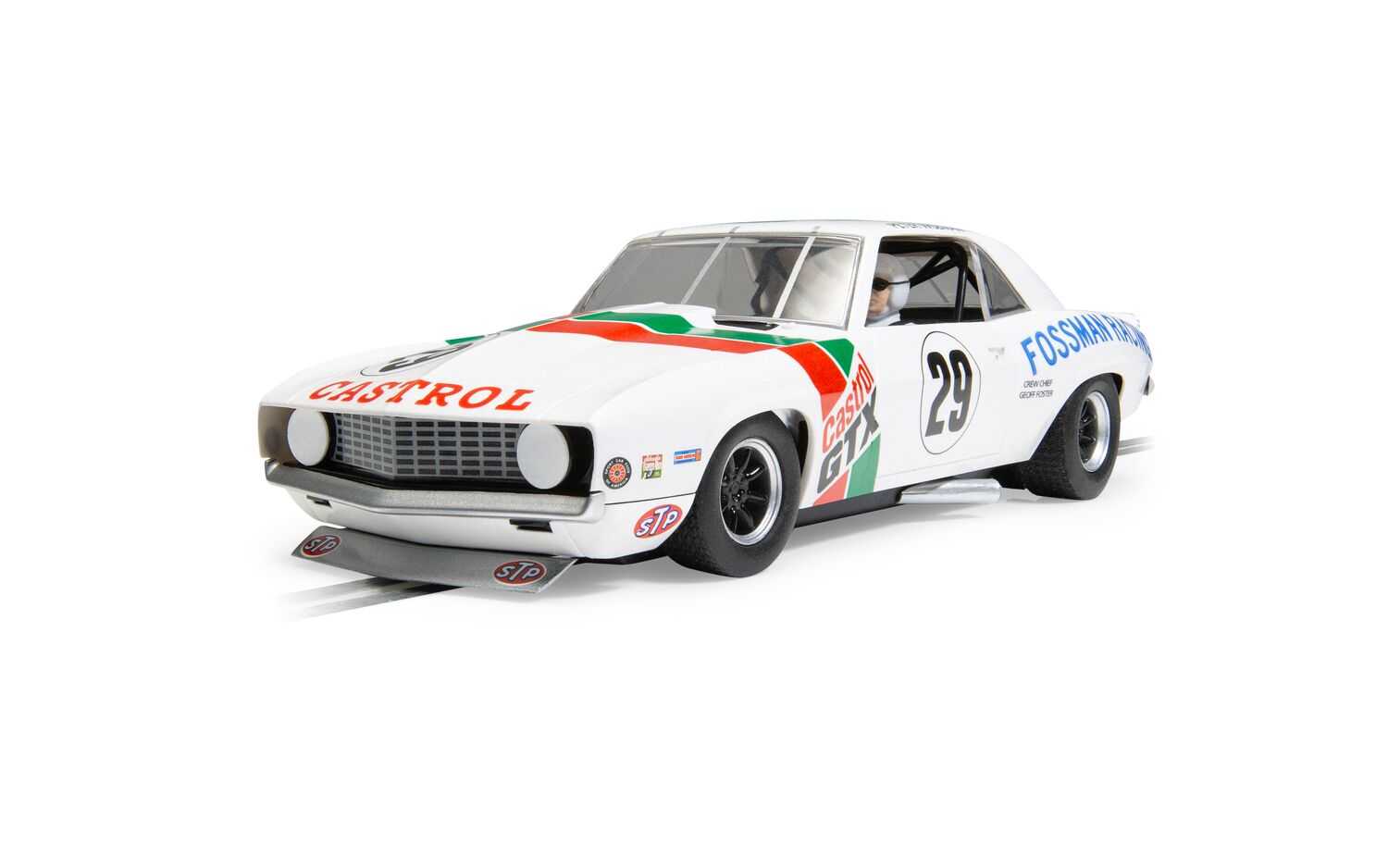 Autíčko Touring SCALEXTRIC C4643 - Chevrolet Camaro - Castrol Racing Trans Am 1971 (1:32)