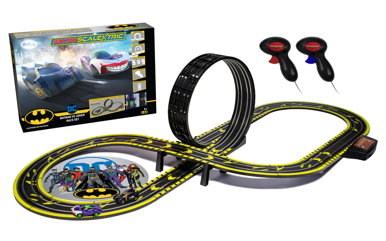 Autodráha MICRO SCALEXTRIC G1155M - Batman vs Joker (Battery Powered) (1:64)