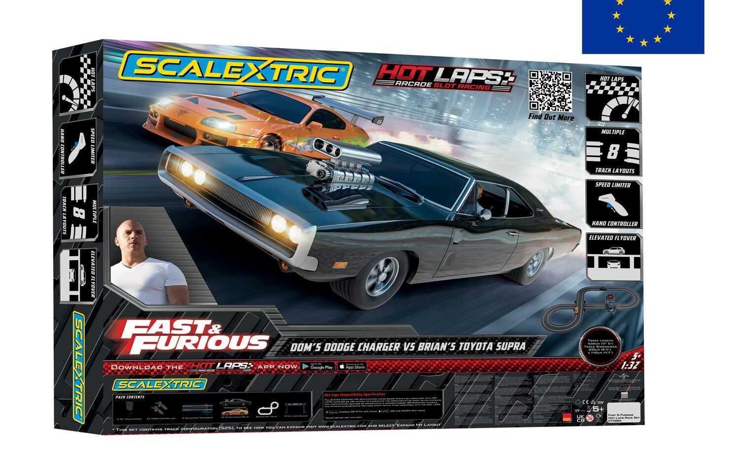 Autodráha SCALEXTRIC C1458P - Fast and Furious Hot Laps (1:32) 28-C1458P