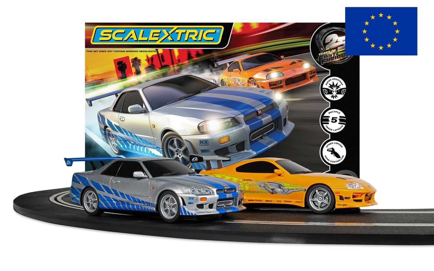 Autodráha SCALEXTRIC C1465P - Fast and Furious - 25 Years - Supra vs R34 (1:32)