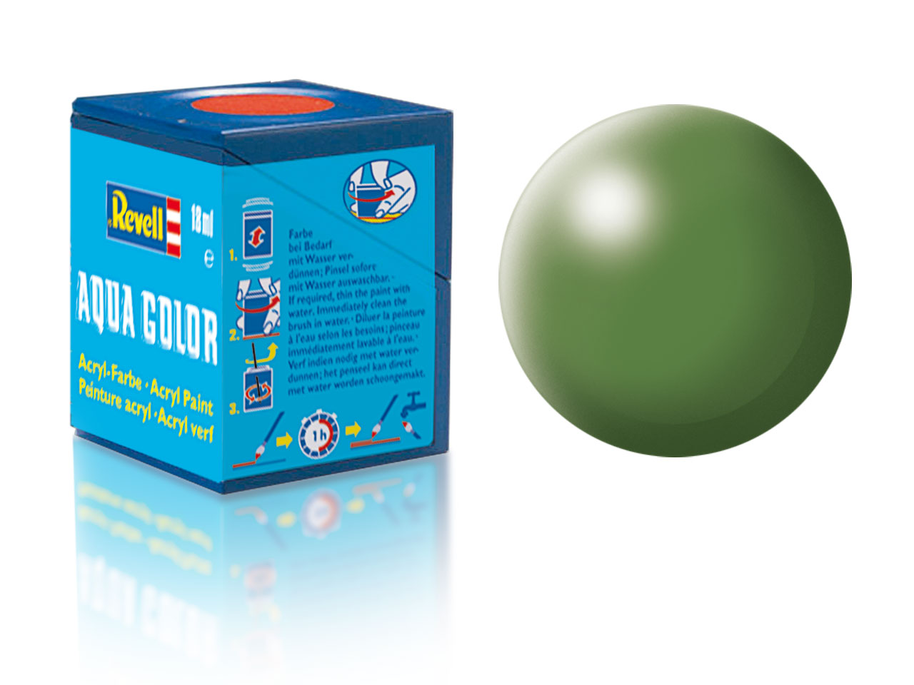 Náhľad produktu - Farba Revell akrylová č. 360 – hodvábná zelená (18 ml)
