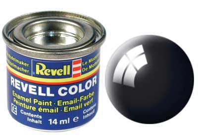 Náhľad produktu - Farba Revell emailová č. 07 – lesklá čierna (14 ml)
