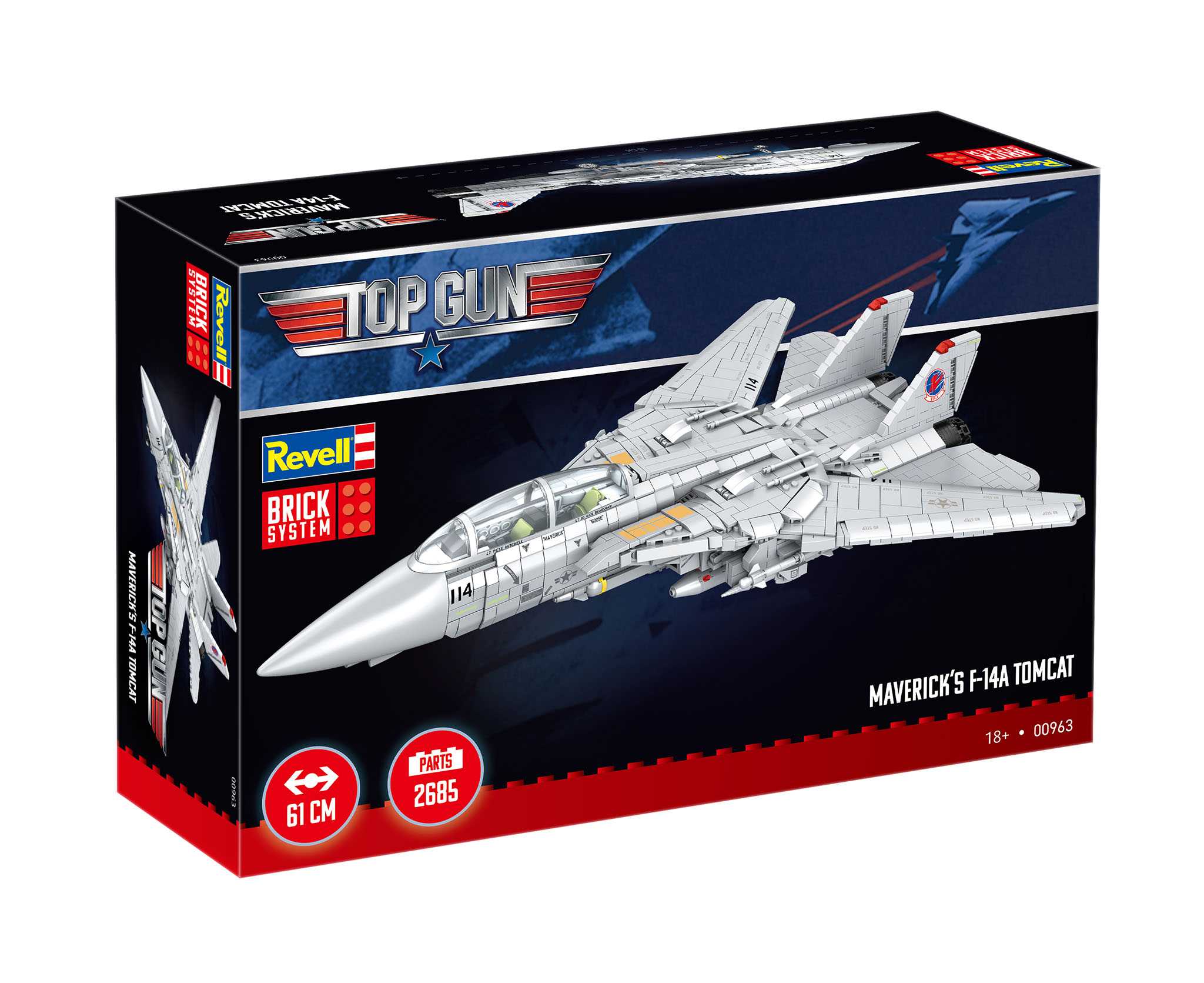 1:32 Brick System REVELL 00963 - Maverick's F-14A Tomcat ″Top Gun″