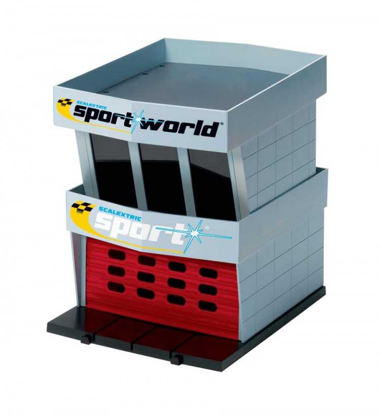 Budova pro autodráhu SCALEXTRIC C8321 - Pit Garage Plastic 