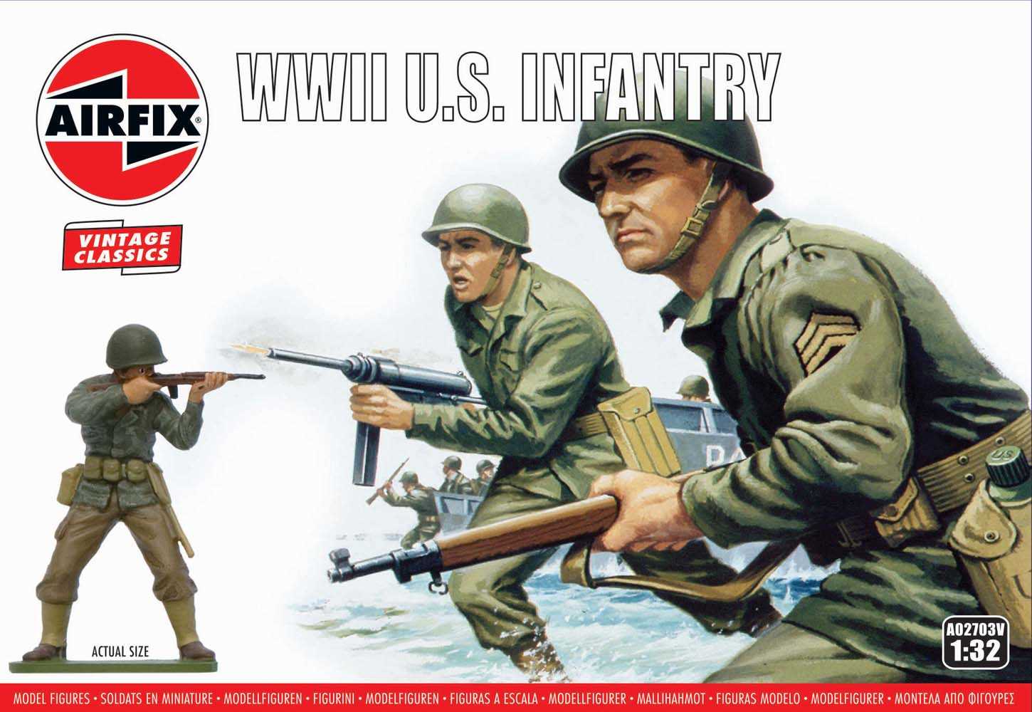 Classic Kit VINTAGE figúrky A02703V - WWII US Infantry (1:32) 30-A02703V