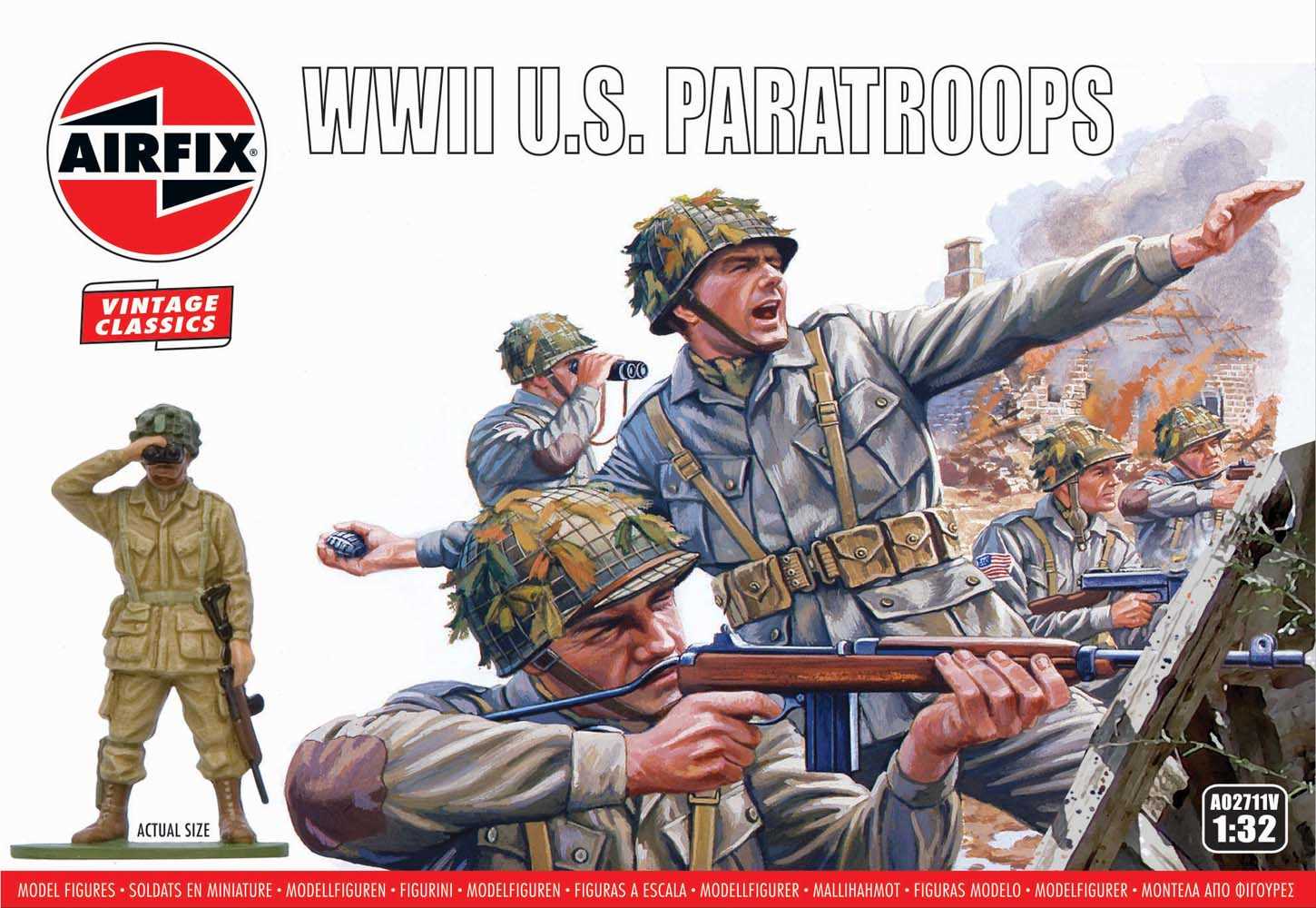 Classic Kit VINTAGE figúrky A02711V - WWII US Paratroops (1:32) 30-A02711V