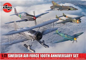 Classic Kit letadla A40004 - Swedish Air Force 100th Anniversary Set (Multi Pack) (1:72)