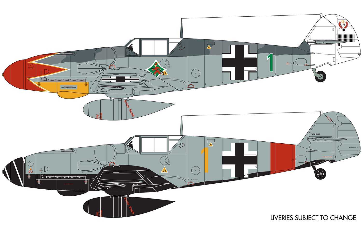 Classic Kit letadlo A02029B - Messerschmitt Bf109G-6 (1:72)