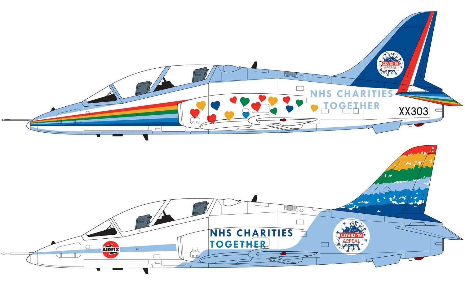 Classic Kit letadlo A73100 - NHS Charities Together Hawk (1:72)