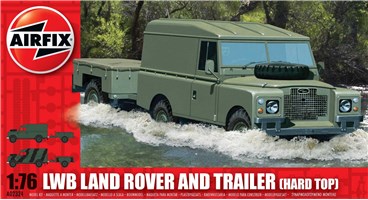 Classic Kit military A02324 - LWB Land Rover (Hard Top) and Trailer (1:76)