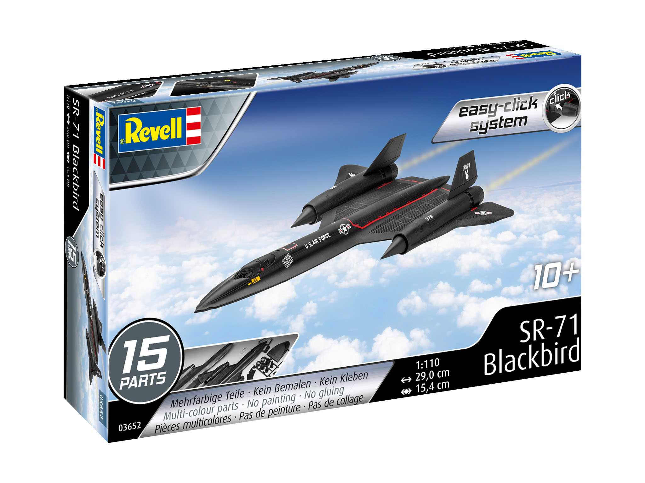 EasyClick lietadlo 03652 - SR-71 Blackbird (1:110) 18-03652